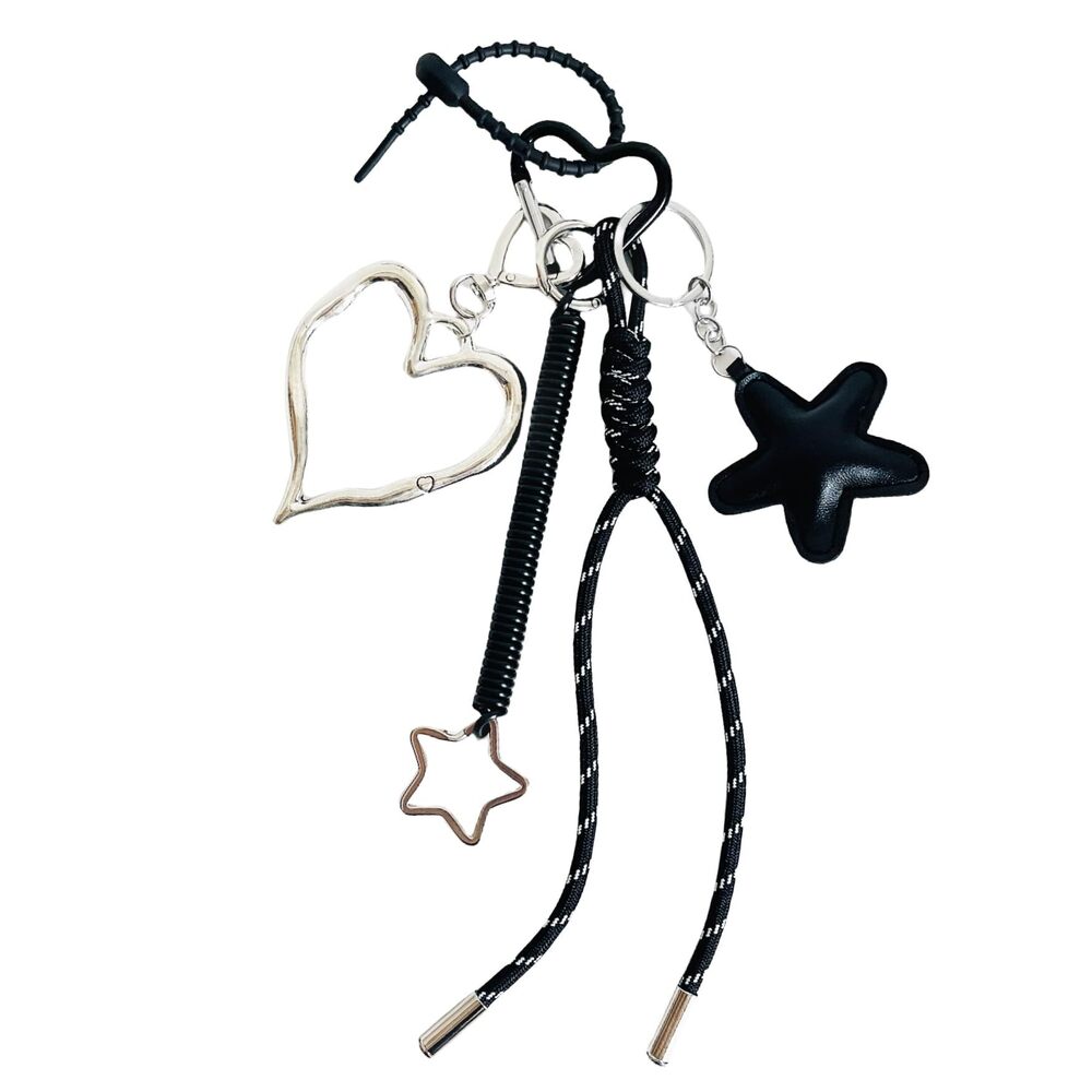 2851 Keychain , Bag Charm, Hand-Woven Nylon Rope Key Chain, Aesthetic